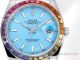 JVS Swiss 3235 Rolex Datejust II Rainbow Watch 904l Stainless Steel Turquoise Dial (4)_th.jpg